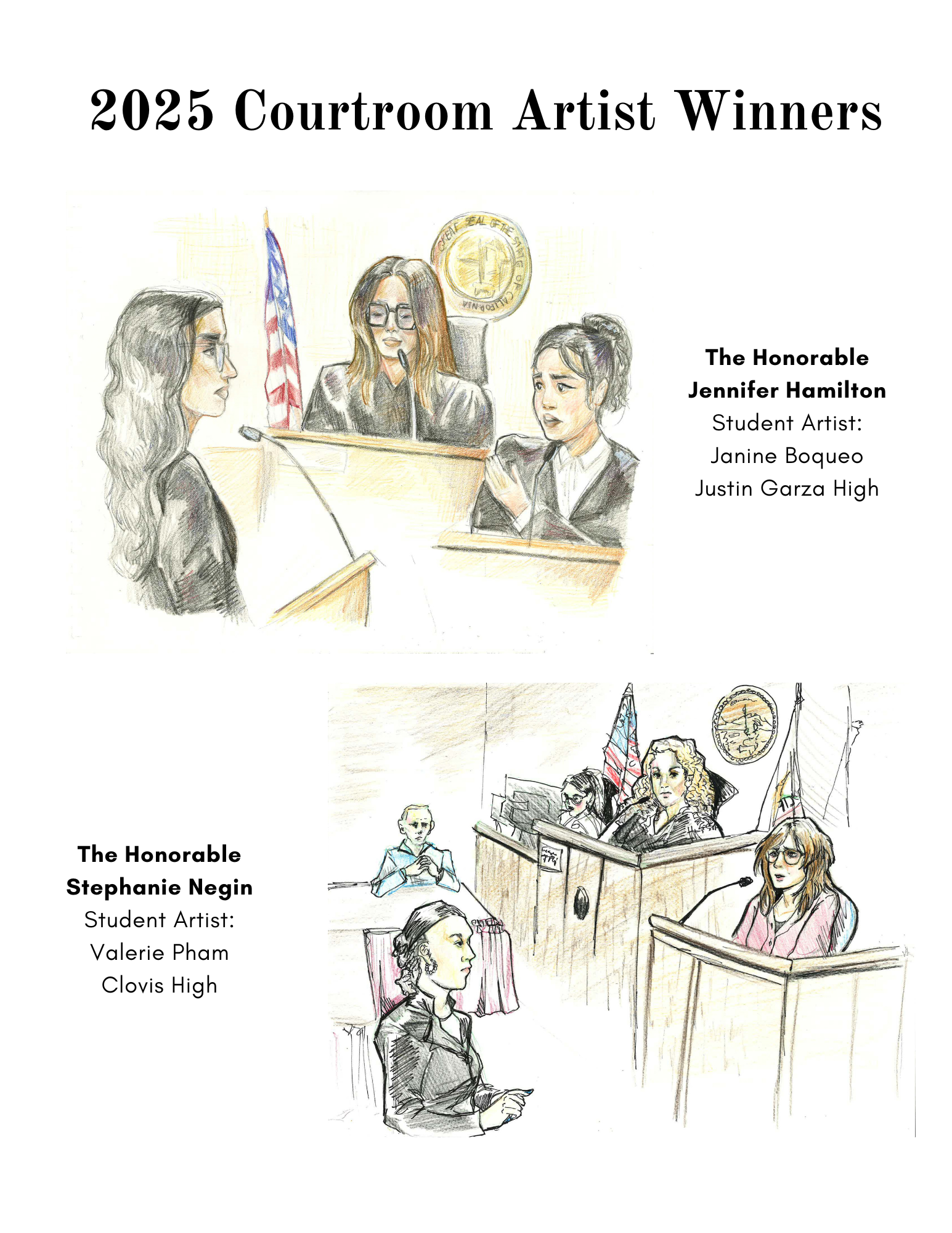 2025 Courtroom Artist Winners
